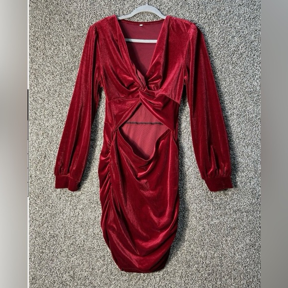 Heila Velvet Long Sleeve Bodycon Dress SZ Large NWOT - Picture 7 of 11